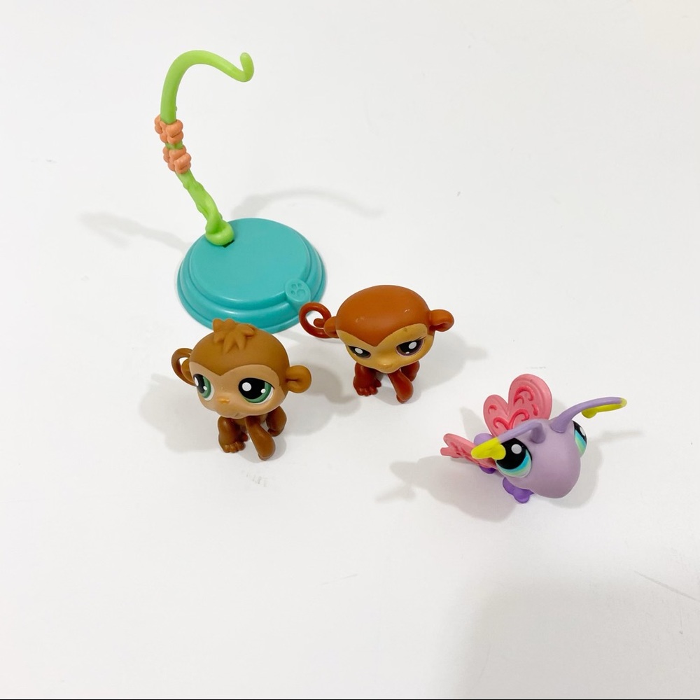 RARE Littlest Pet Shop 2004 Monkey Play Set